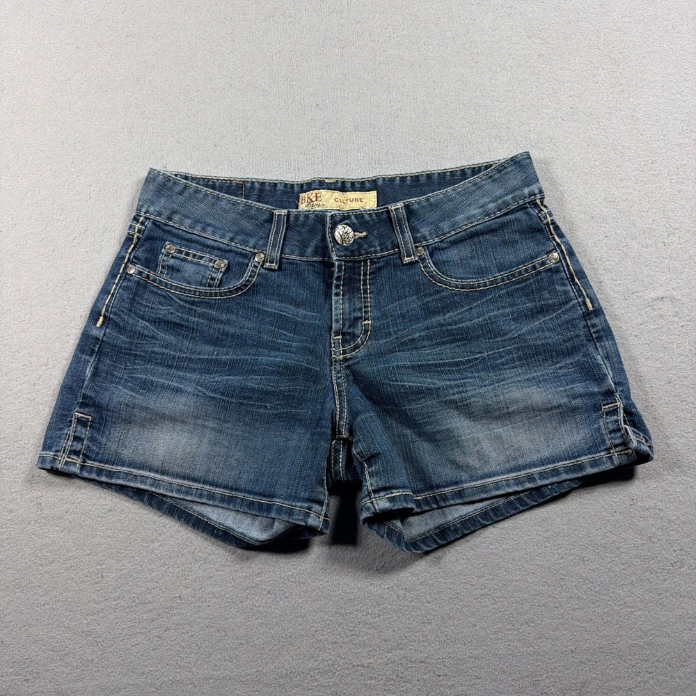 BKE Denim Shorts Women 29 Culture Stretch Medium Wash Blue Casual Summer Y2K 90s